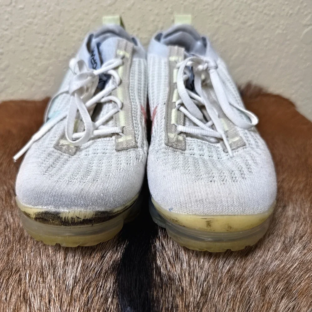 Nike Air VaporMax 7Y 2021 FK Youth White Mis Matched‎ Swoosh DQ7758-100 Run Gym
